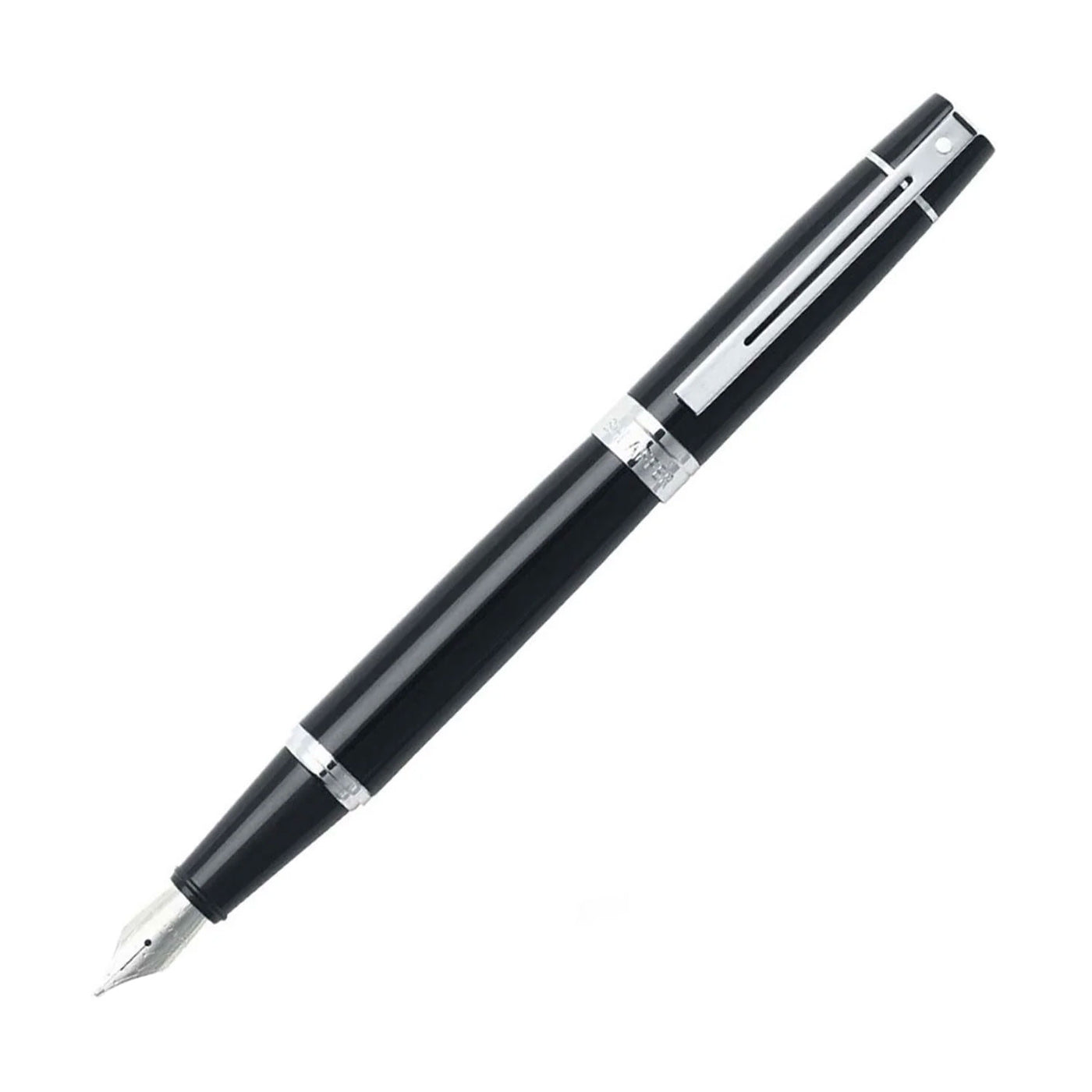 Sheaffer 300 Fountain Pen - Glossy Black CT 1