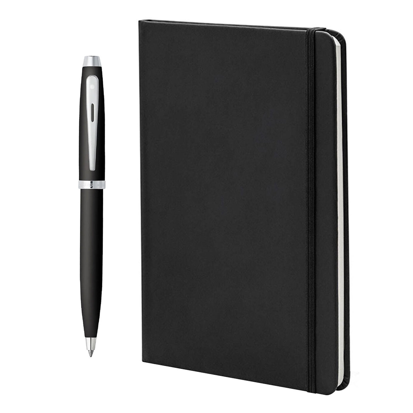 Sheaffer Gift Set - 100 Series Matte Black Ball Pen with A5 Black Notebook 1
