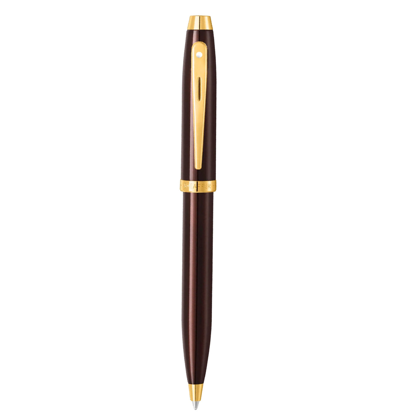 Sheaffer 100 Ball Pen - Coffee Brown GT 3