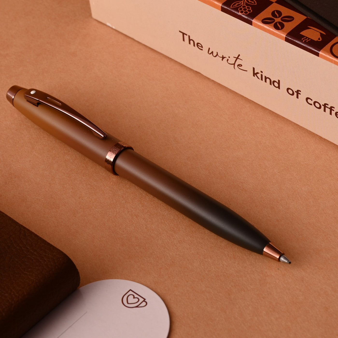 Sheaffer 100 Ball Pen - Coffee Brown GT 5