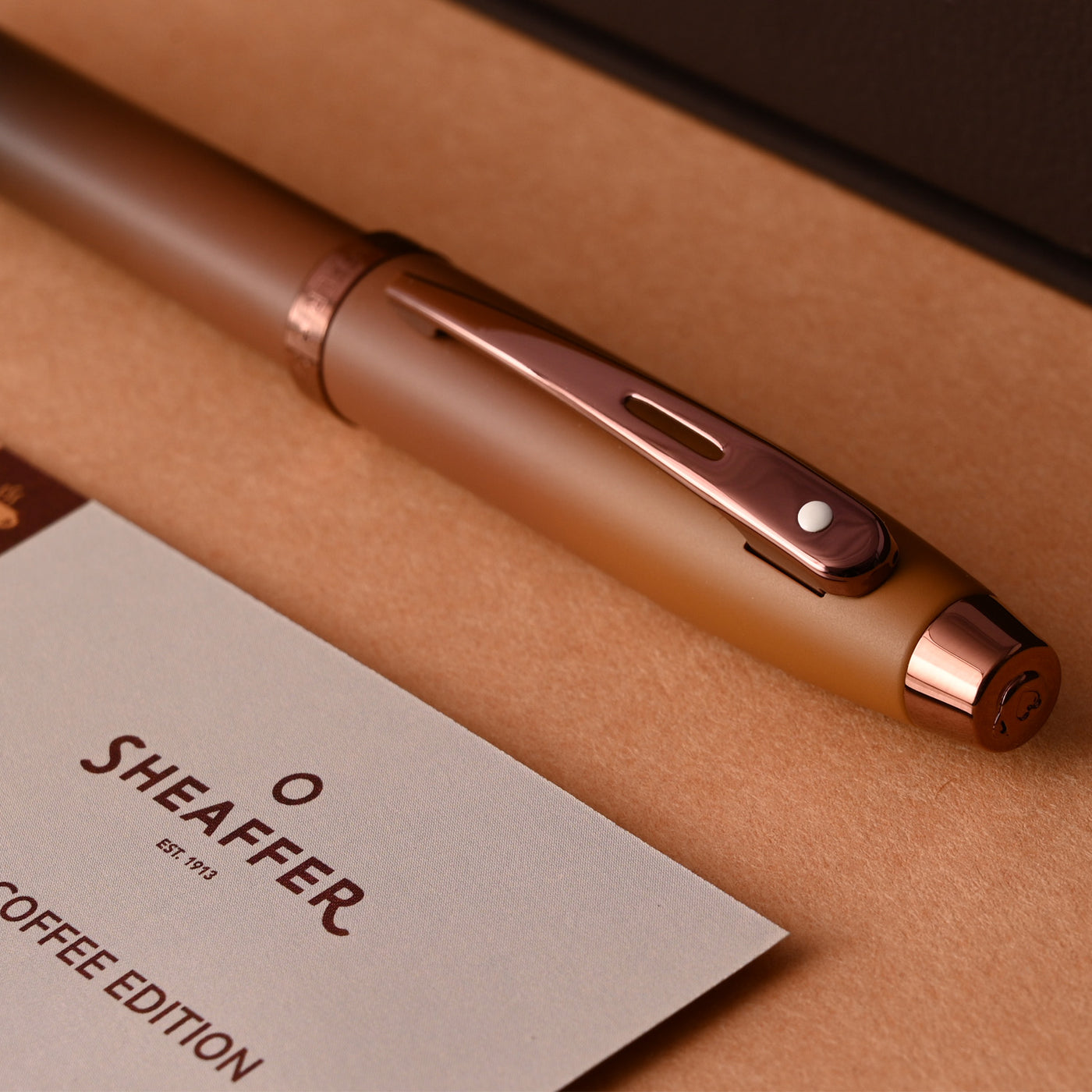 Sheaffer 100 Ball Pen - Coffee Brown GT 6