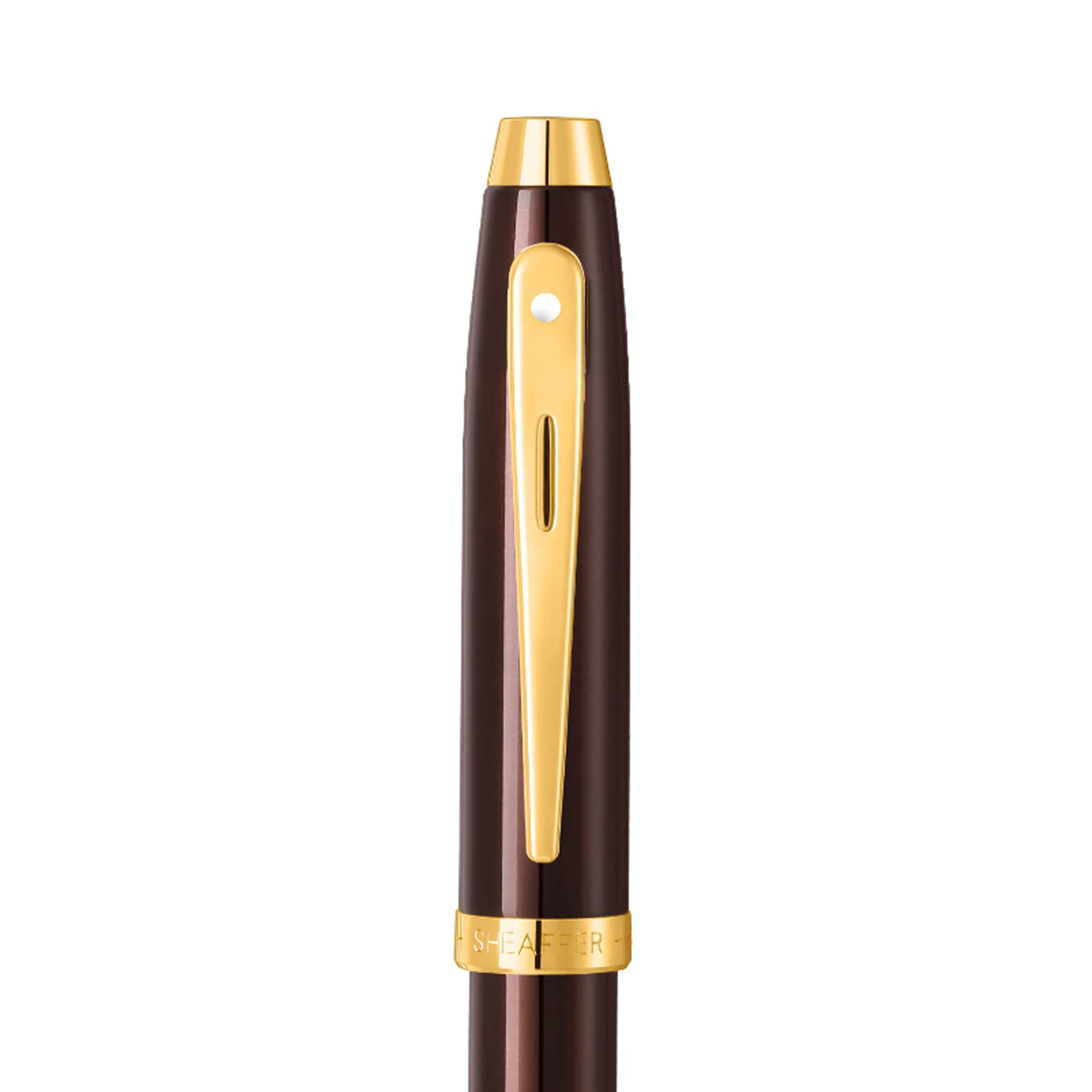 Sheaffer 100 Ball Pen - Coffee Brown GT 7