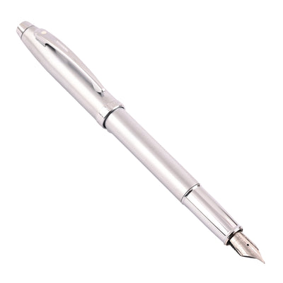 Sheaffer 100 Fountain Pen - Brushed Chrome CT 3