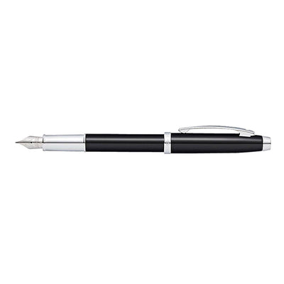 Sheaffer 100 Fountain Pen - Glossy Black CT 2