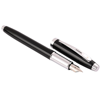 Sheaffer 100 Fountain Pen - Glossy Black CT 2