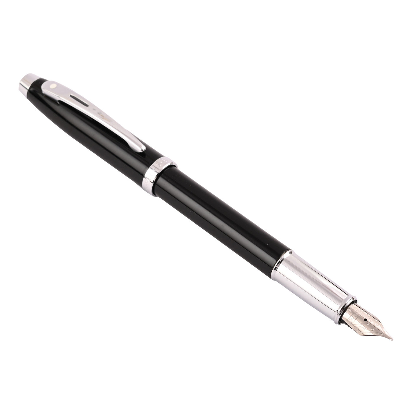 Sheaffer 100 Fountain Pen - Glossy Black CT 3