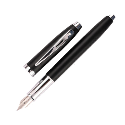 Sheaffer 100 Fountain Pen - Matte Black CT 1