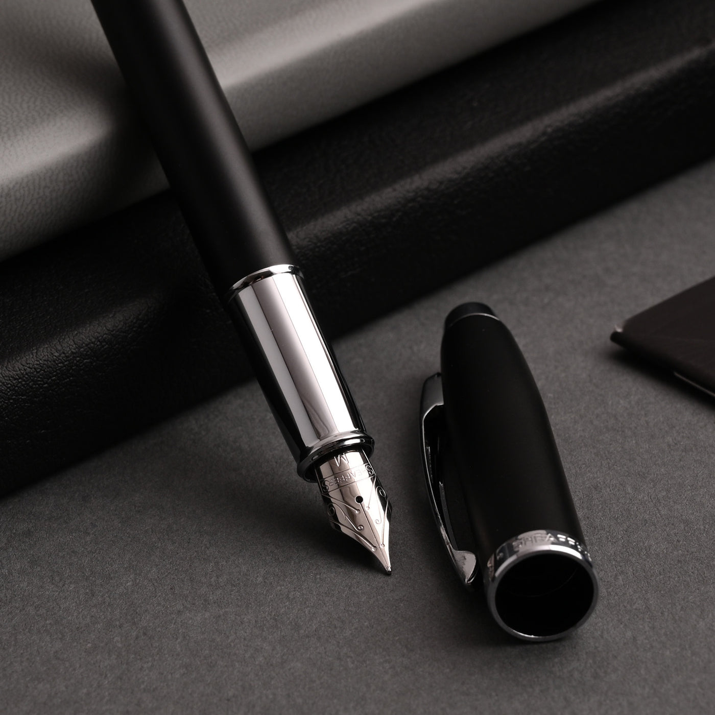 Sheaffer 100 Fountain Pen - Matte Black CT 8