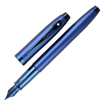 Sheaffer 100 Fountain Pen - Satin Blue PVD 1