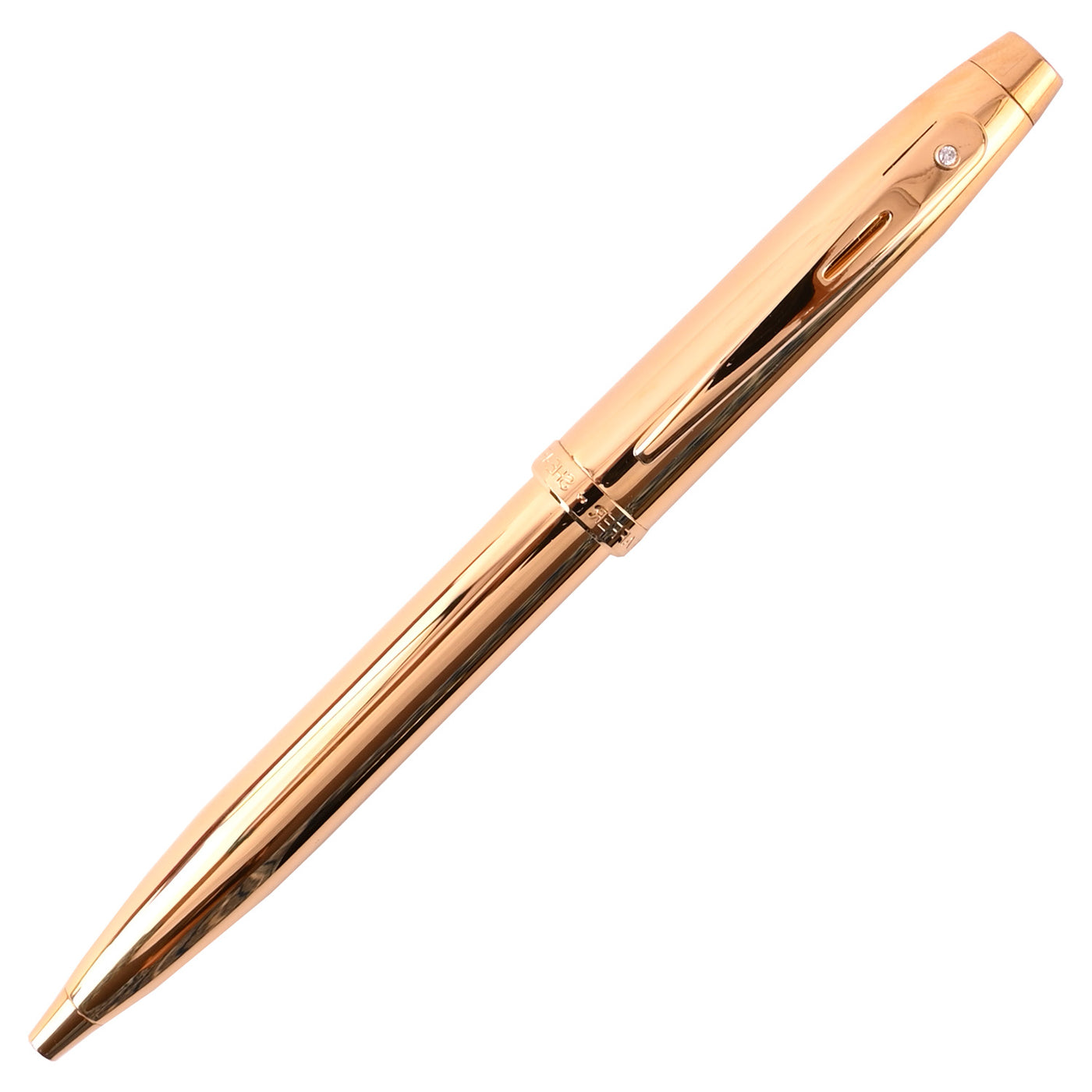 Sheaffer 100 PVD Gold with Diamond Embellishment Ball Pen 1