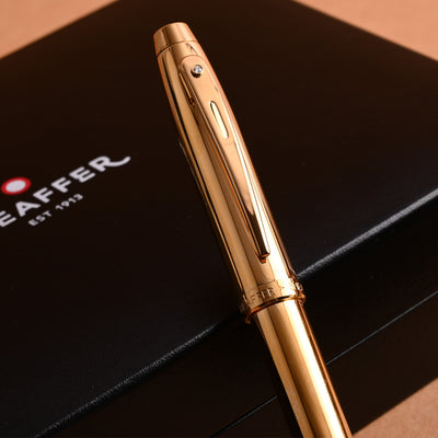 Sheaffer 100 PVD Gold with Diamond Embellishment Ball Pen 9