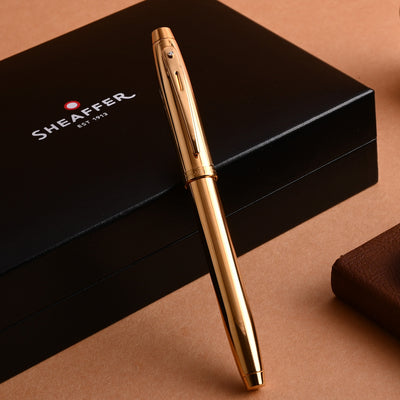 Sheaffer 100 PVD Gold with Diamond Embellishment Fountain Pen 12