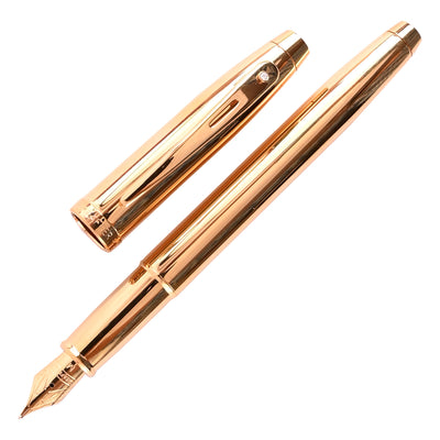 Sheaffer 100 PVD Gold with Diamond Embellishment Fountain Pen 1