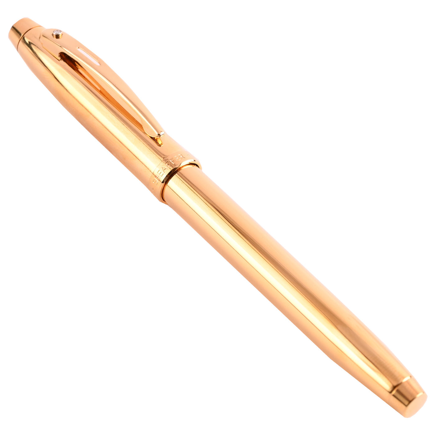 Sheaffer 100 PVD Gold with Diamond Embellishment Fountain Pen 4