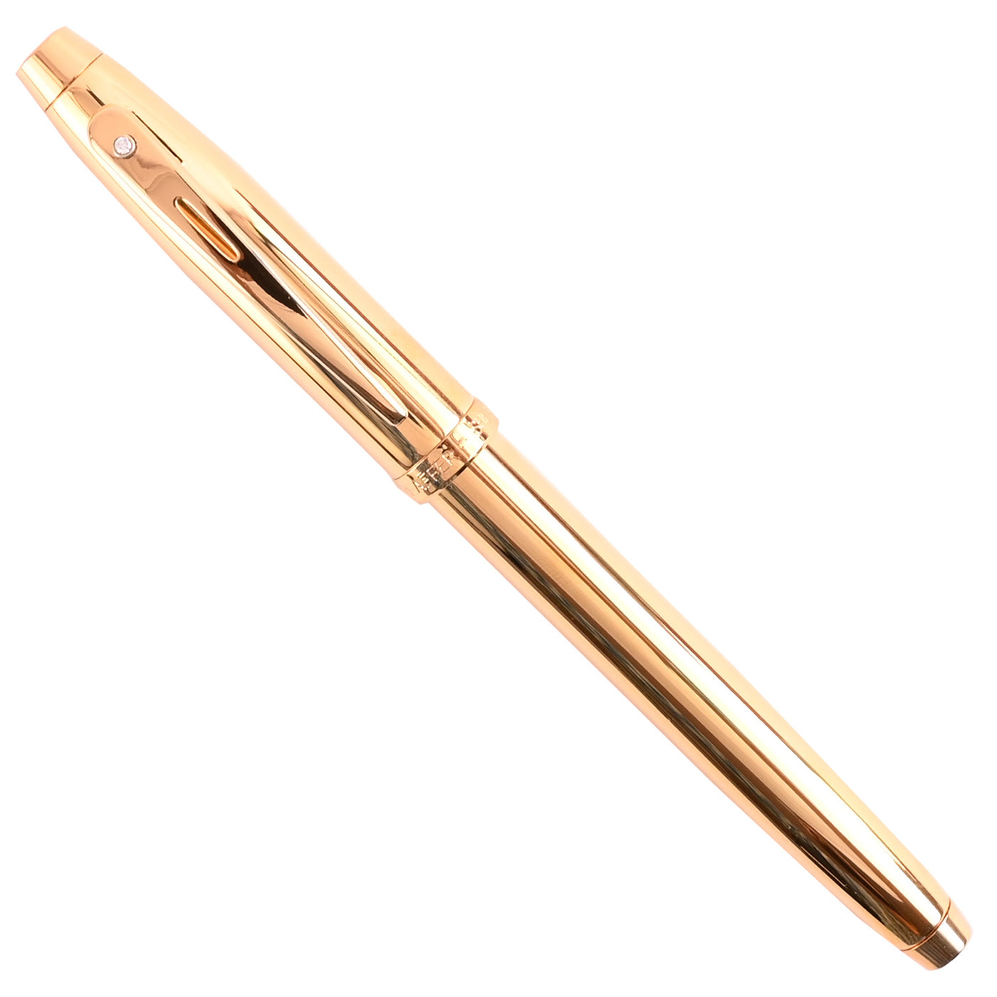 Sheaffer 100 PVD Gold with Diamond Embellishment Fountain Pen 6