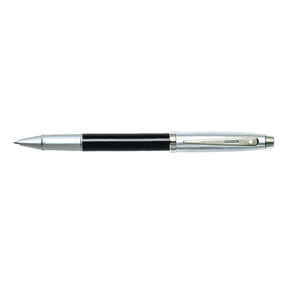 Sheaffer 100 Roller Ball Pen - Black & Brushed Chrome 2