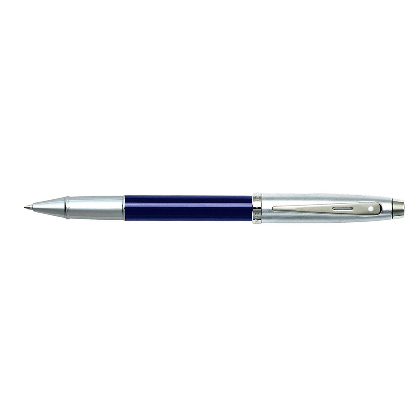 Sheaffer 100 Roller Ball Pen - Blue & Brushed Chrome 3
