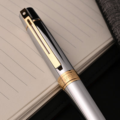 Sheaffer 300 Fountain Pen - Bright Chrome GT 12