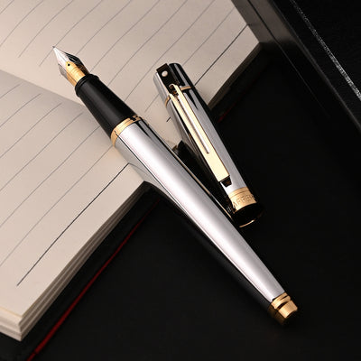 Sheaffer 300 Fountain Pen - Bright Chrome GT 6