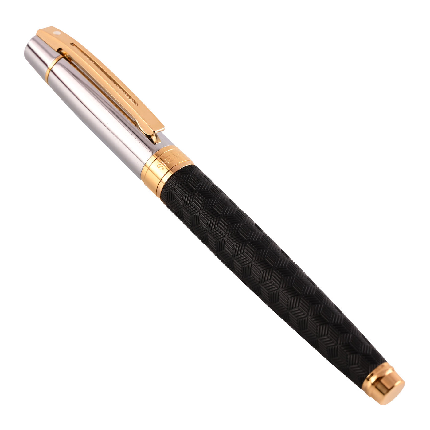 Sheaffer 300 Fountain Pen - Engraved Black & Chrome GT 6