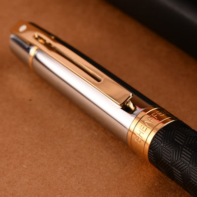 Sheaffer 300 Fountain Pen - Engraved Black & Chrome GT 9