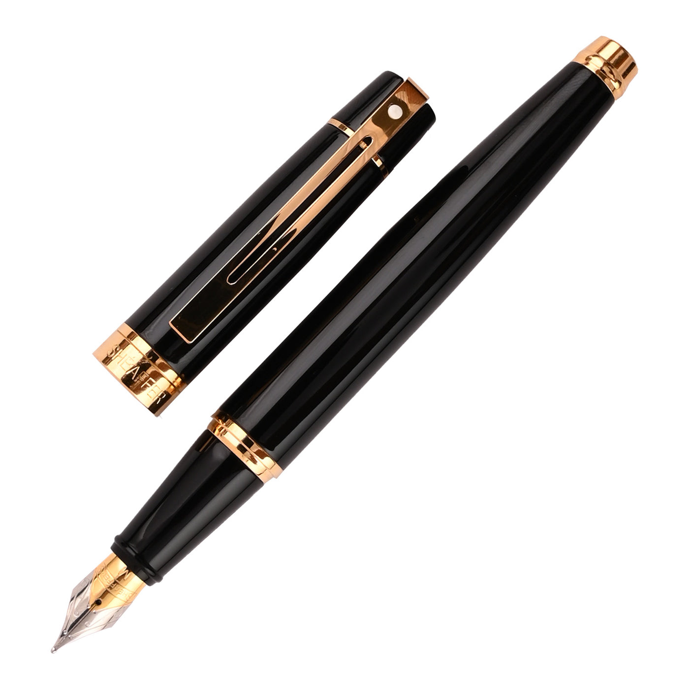  Sheaffer 300 Fountain Pen - Glossy Black GT 1