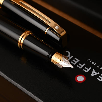  Sheaffer 300 Fountain Pen - Glossy Black GT 8