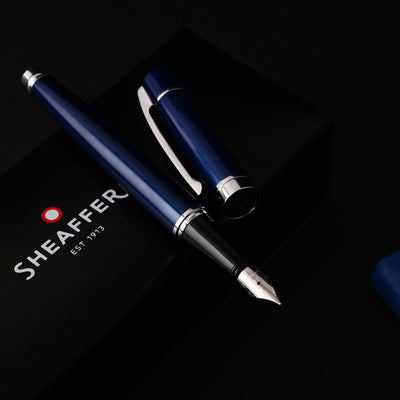 Sheaffer 300 Fountain Pen - Glossy Blue CT 7