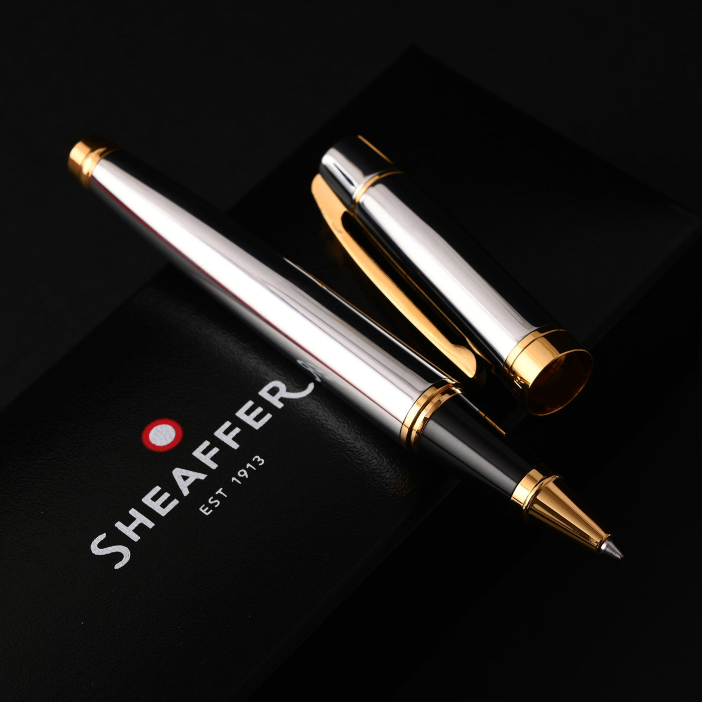 Sheaffer 300 Roller Ball Pen - Bright Chrome GT 8