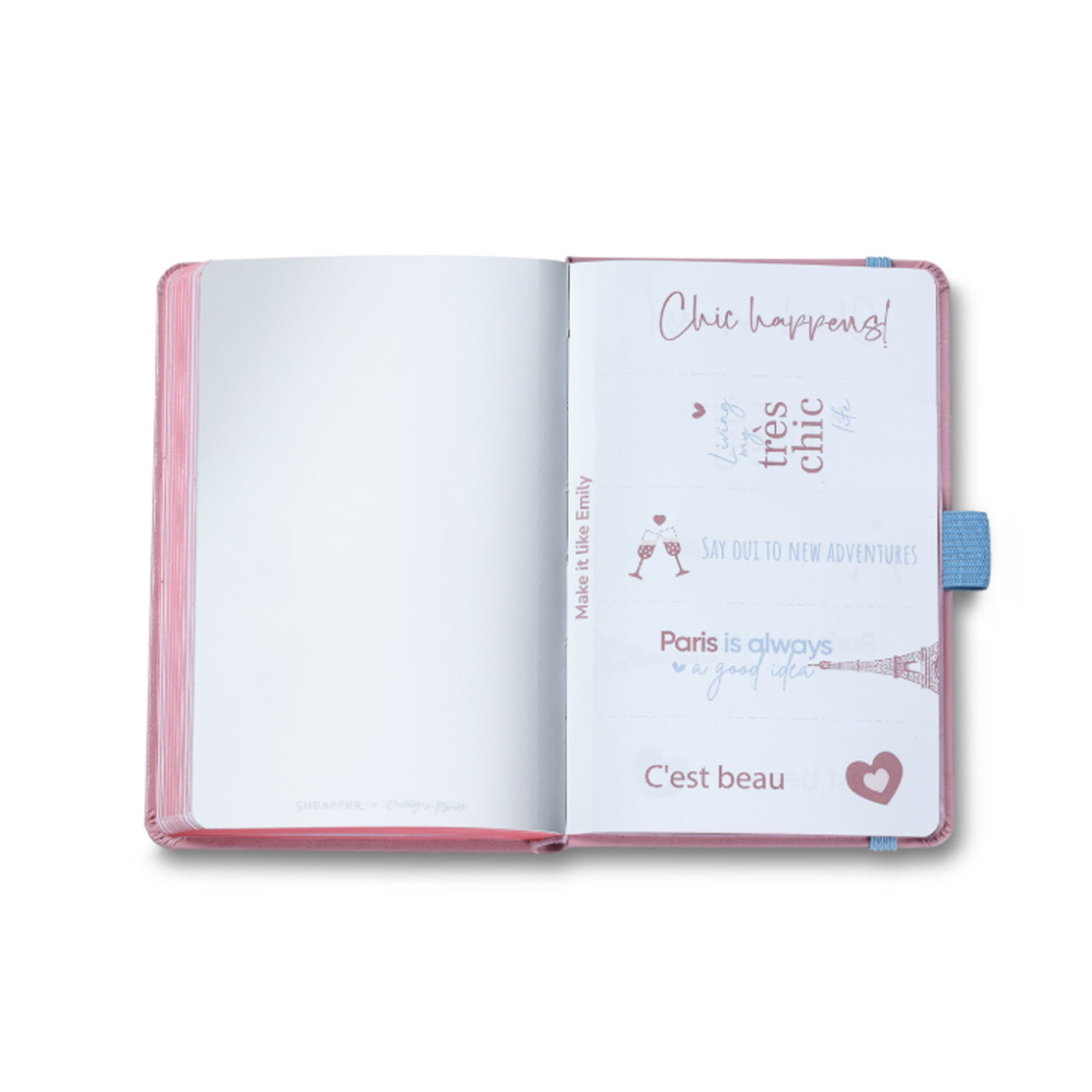 Sheaffer 321 Emily in Paris Gift Set - Sentinel Pink Ball Pen with Pink Small Notebook