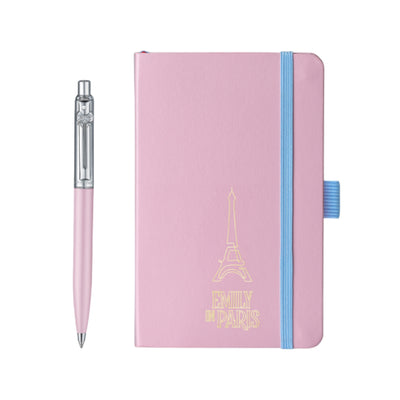 Sheaffer 321 Emily in Paris Gift Set - Sentinel Pink Ball Pen with Pink Small Notebook