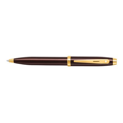 Sheaffer 9370 Gift Set - 100 Series Coffee Glossy Brown Ball Pen with Rustic Mocha Credit Card Holder