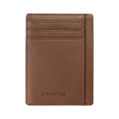 Sheaffer 9370 Gift Set - 100 Series Coffee Glossy Brown Ball Pen with Rustic Mocha Credit Card Holder