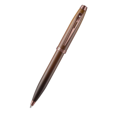 Sheaffer 9374 Gift Set - 100 Series Coffee Matte Brown Ball Pen with Brown Credit Card Holder