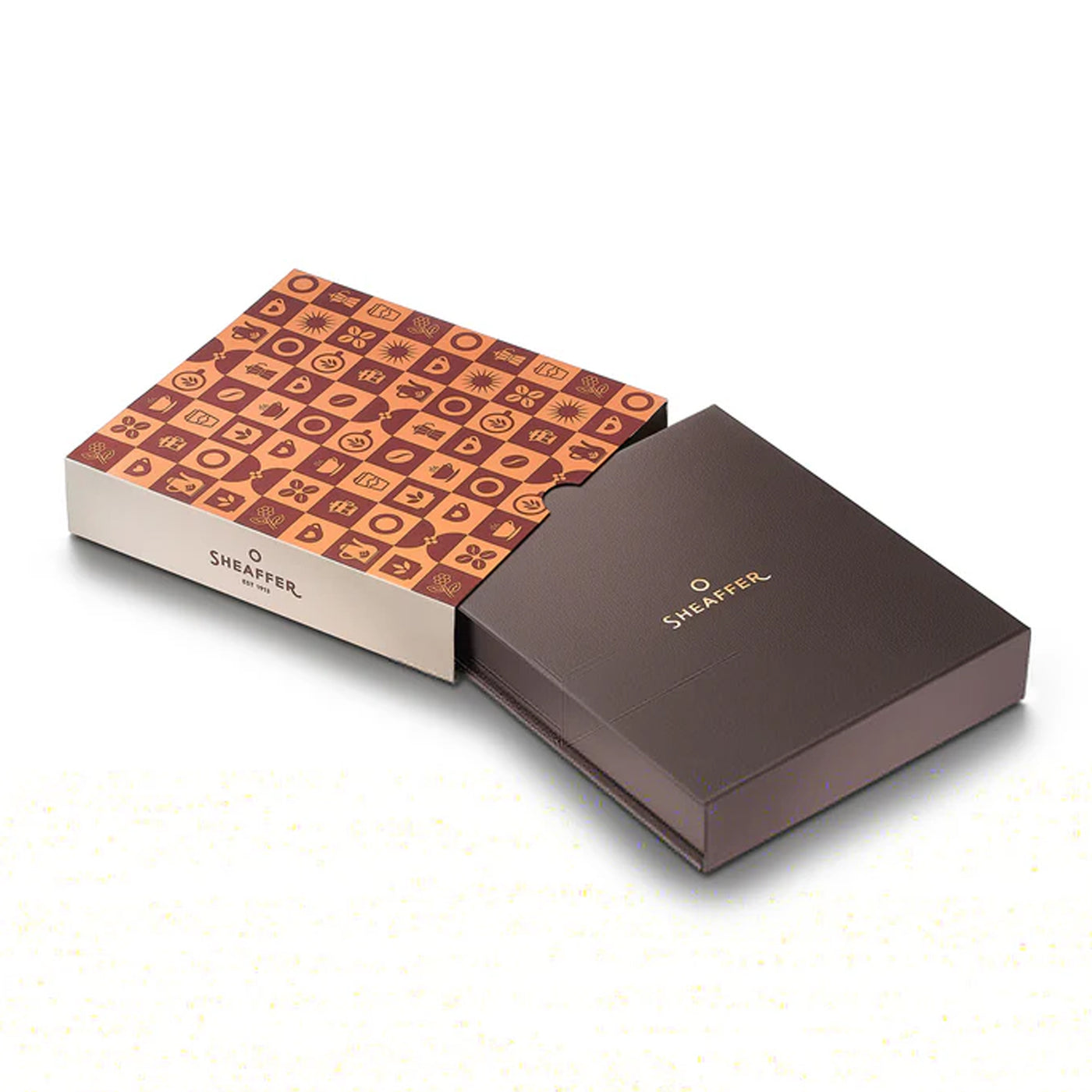 Sheaffer 9374 Gift Set - 100 Series Coffee Matte Brown Ball Pen with Brown Small Notebook