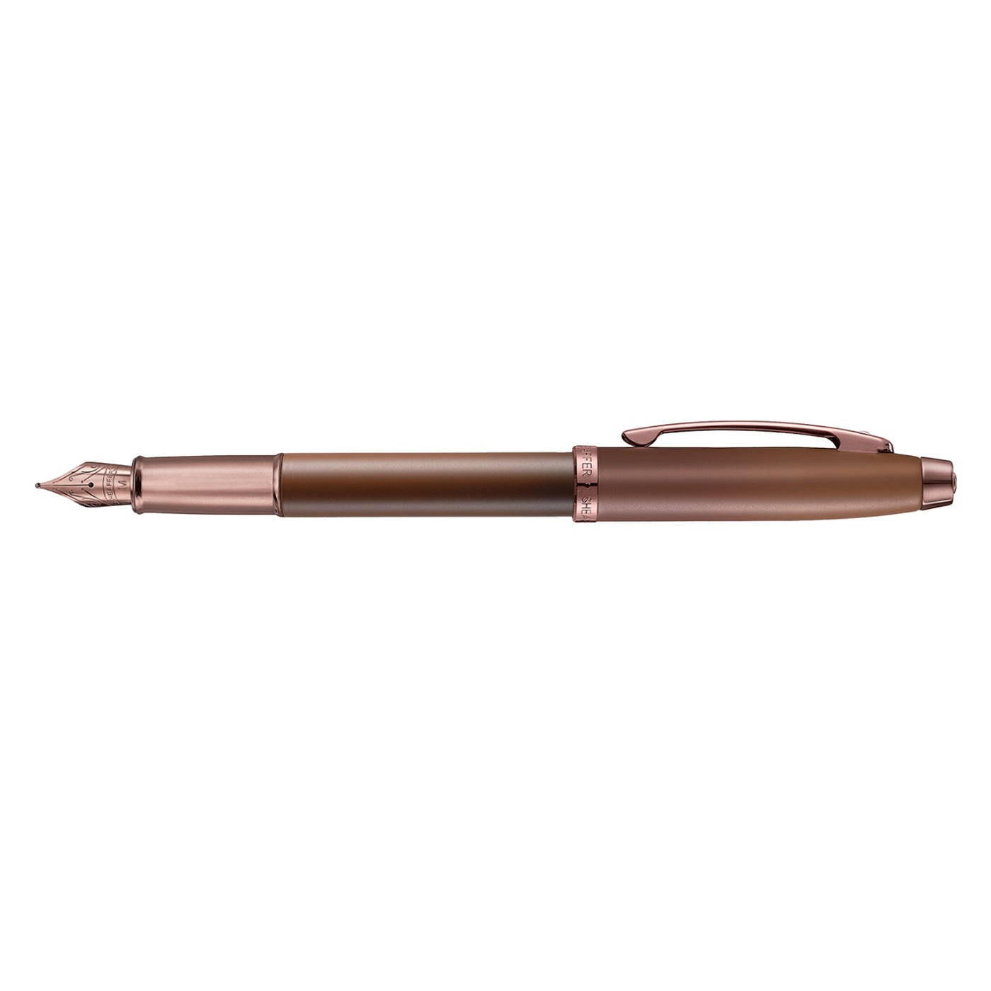 Sheaffer 9374 Gift Set - 100 Series Coffee Matte Brown (Medium) Fountain Pen with Coffee Scented Ink Bottle