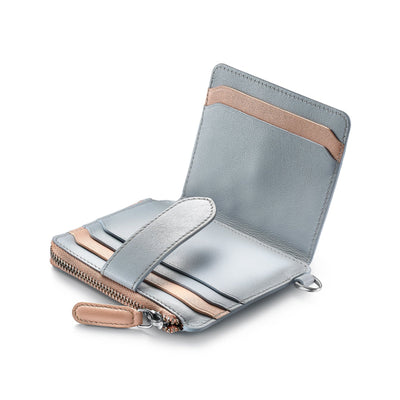 Sheaffer 9376 Gift Set - Expressions 100 Blue & Pink Pearlised Gradient Ball Pen with Leather Wallet