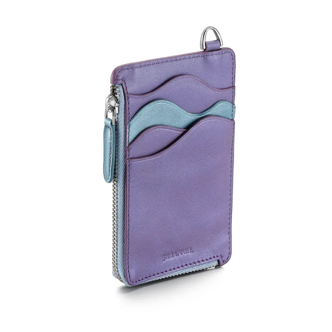 Sheaffer 9430 Gift Set - Expressions VFM Blue & Purple Pearlised Gradient Ball Pen with Credit Card Holder