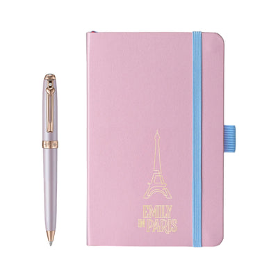 Sheaffer 9810 Emily in Paris Gift Set - Prelude Mini Pastel Pink Ball Pen with Pink Small Notebook