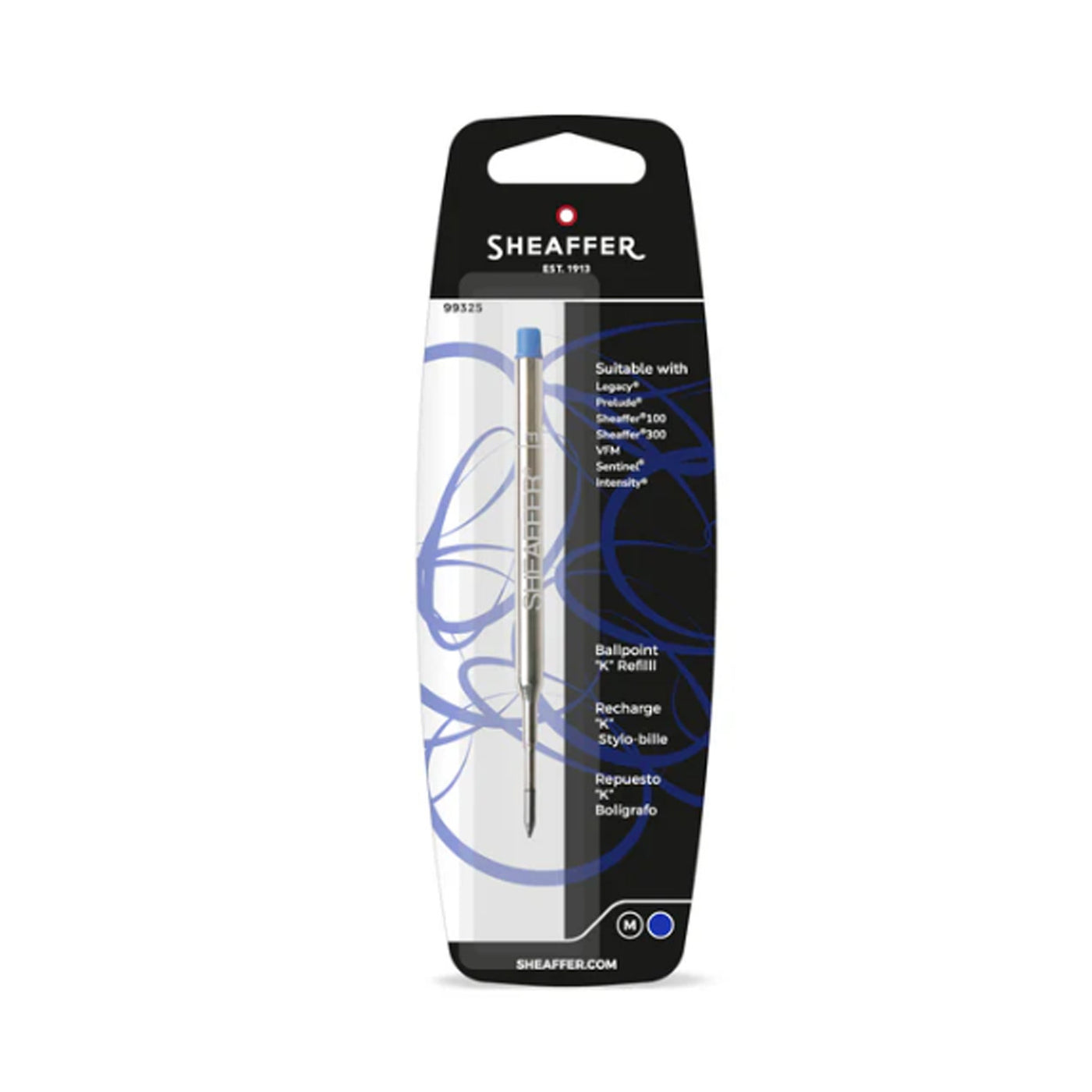 Sheaffer Ball Pen Refill "K" Style - Blue - Medium 1