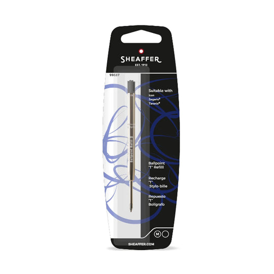 Sheaffer Ball Pen Refill "T" Style - Black - Medium