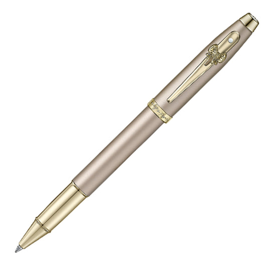 Sheaffer Emily in Paris 100 Roller Ball Pen with Bow Shaped Clip Emblem - Champagne GT