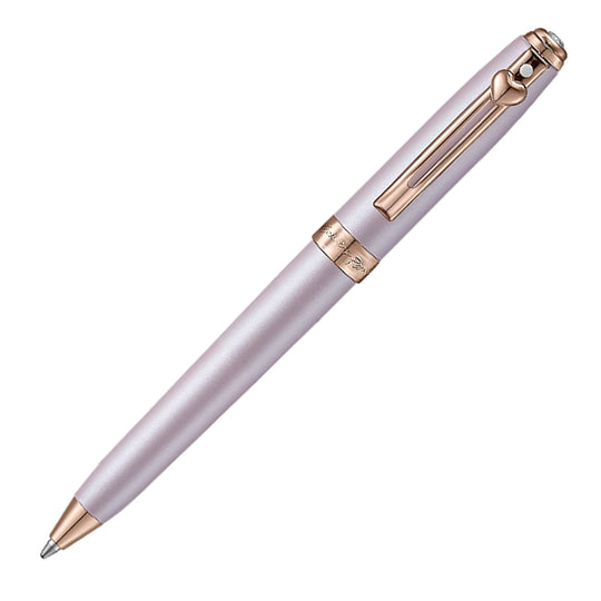 Sheaffer Emily in Paris Prelude Mini Ball Pen with Heart Emblem & Swarovski Crystal - Pastel Pink RGT