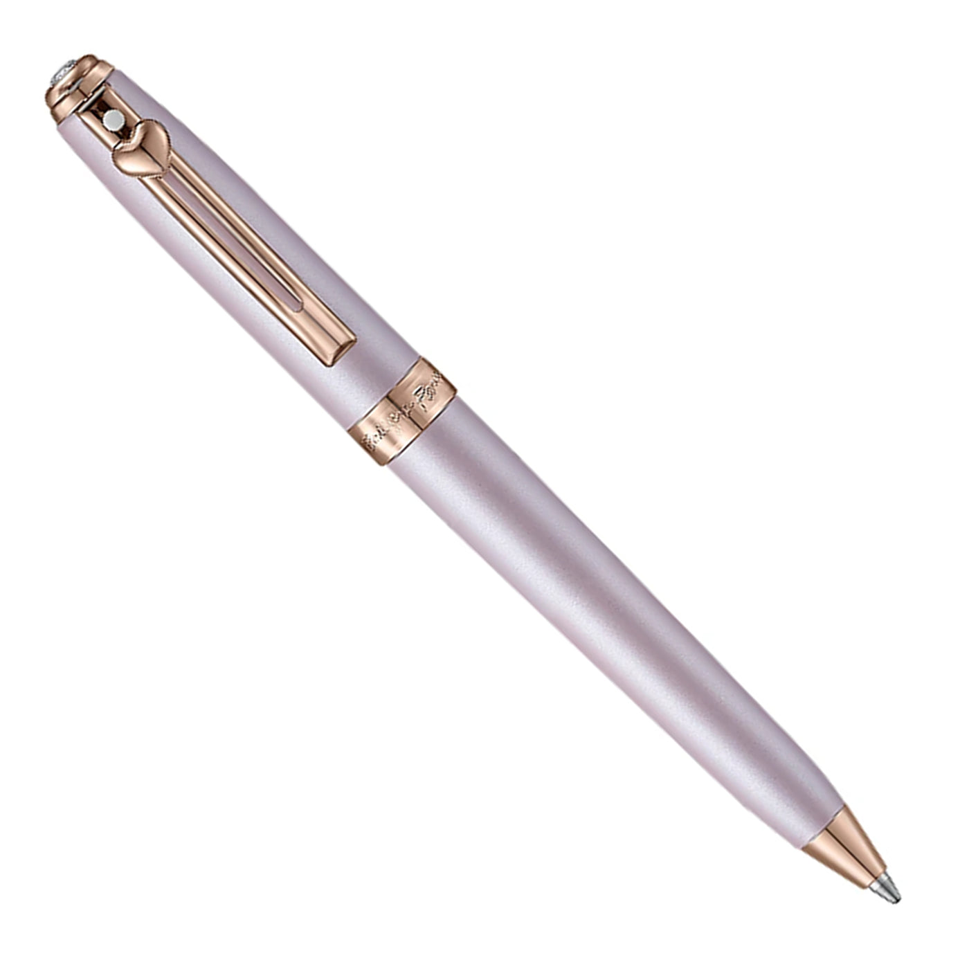 Sheaffer Emily in Paris Prelude Mini Ball Pen with Heart Emblem & Swarovski Crystal - Pastel Pink RGT