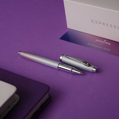Sheaffer Expressions 100 Roller Ball Pen - Blue & Pink Pearlised Gradient CT 9