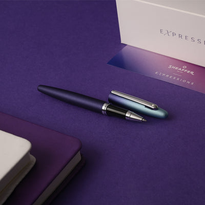 Sheaffer Expressions VFM Roller Ball Pen - Blue & Purple Pearlised Gradient CT 8