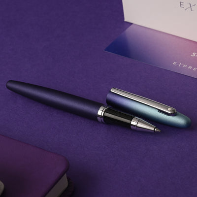 Sheaffer Expressions VFM Roller Ball Pen - Blue & Purple Pearlised Gradient CT 9