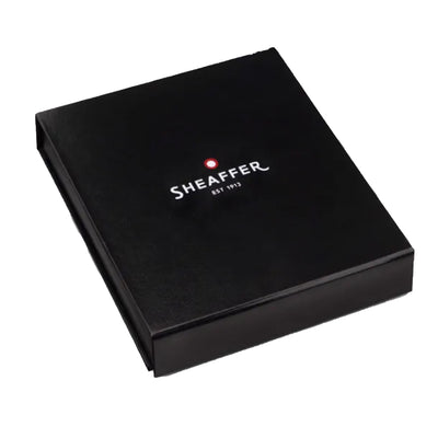 Sheaffer Gift Set - 100 Series Glossy Black GT Ball Pen with Gold Table Clock 8