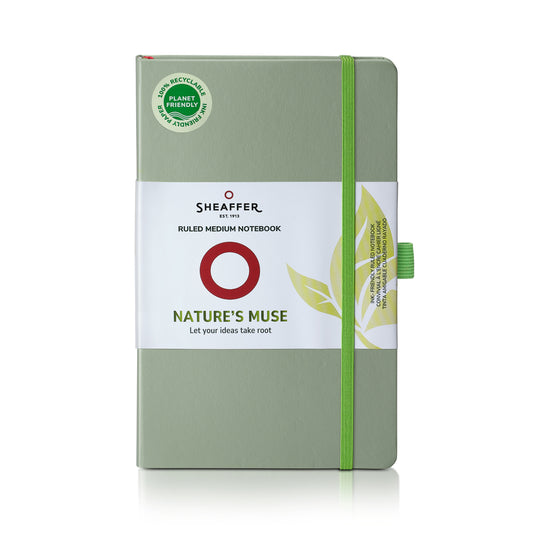 Sheaffer Hard Cover Notebook - Sage Green - Medium - Ruled