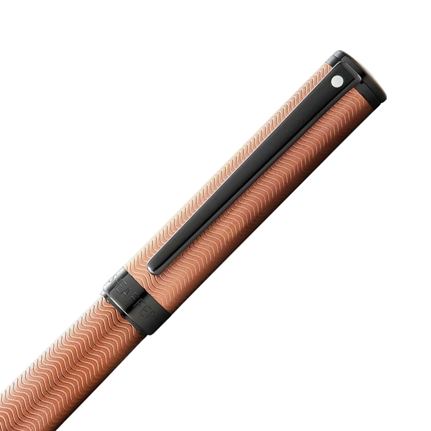 Sheaffer Intensity 9257 - Engraved Bronze PVD with Polished Black Trim Fountain Pen - Image 3